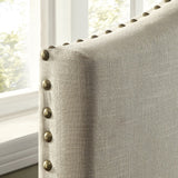 Blanchard Nailheads Camelback Linen Upholstered King-size Headboard by iNSPIRE Q Bold