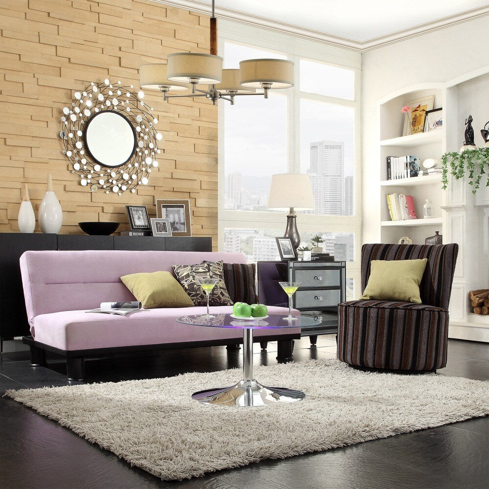 INSPIRE Q Damen Dark Tonal Stripe Modern Round Swivel Chair