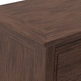 Modern Mission Bedroom 2 Drawer Nightstand with Tray in Vintage Oak