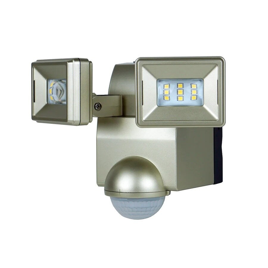 IQ America 700 Lumen Battery Operated LED Motion Security Flood Light w L-Bracket Mount