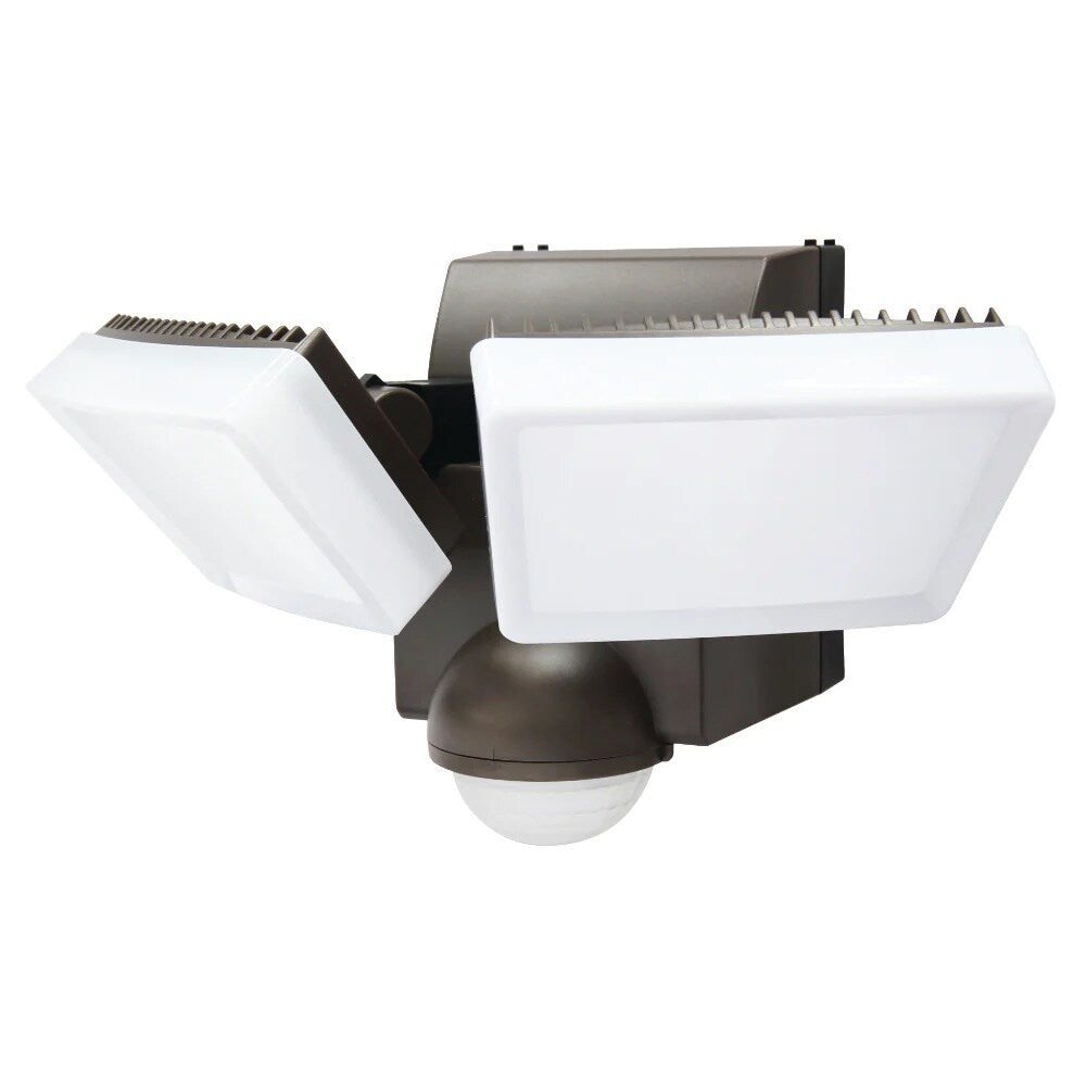 IQ America 800 Lumen Battery Operated LED Motion Security Flood Light Wall Eave Mount