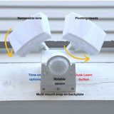 IQ America 800 Lumen Battery Operated LED Motion Security Flood Light Wall Eave Mount