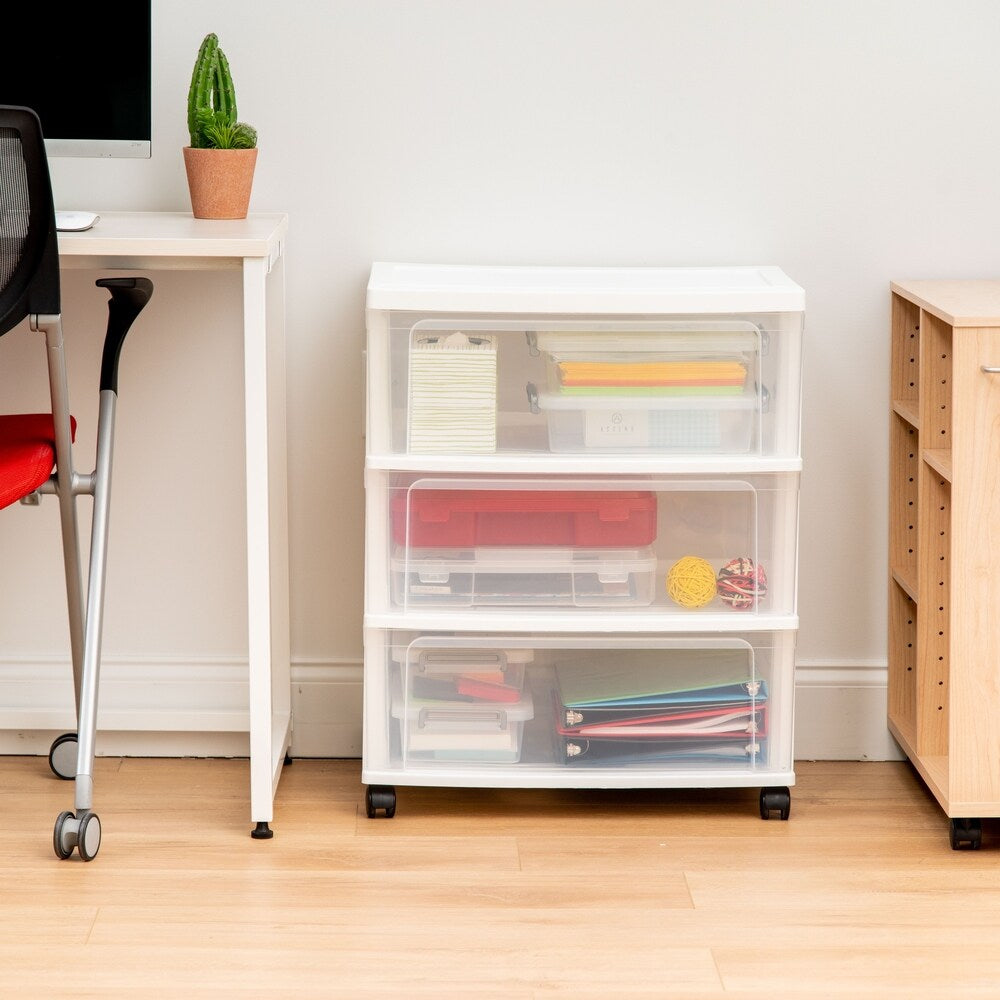IRIS 3 Drawer Wide Chest, White