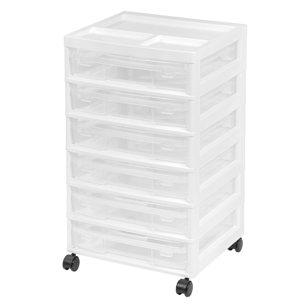 IRIS 6-Case Scrapbook Cart, White
