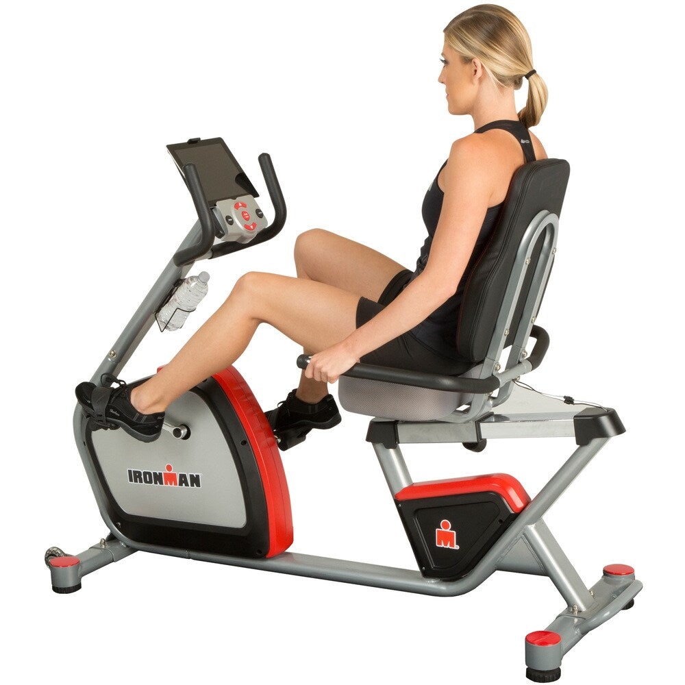 IRONMAN H-Class 410 Smart Technology Recumbent Bike with Bluetooth IRONSTRONG Apps and Air Soft Seat