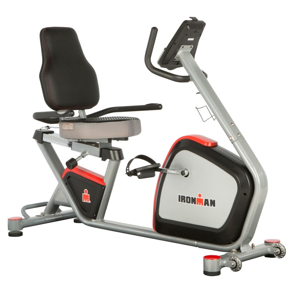 IRONMAN H-Class 410 Smart Technology Recumbent Bike with Bluetooth IRONSTRONG Apps and Air Soft Seat