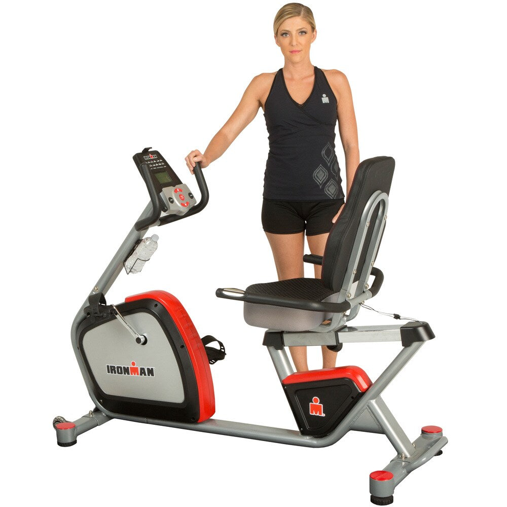 IRONMAN H-Class 410 Smart Technology Recumbent Bike with Bluetooth IRONSTRONG Apps and Air Soft Seat