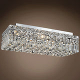 Ibiza Design 4 Light 20" Chrome Flush Mount With Clear Swarovski Crystals - 5.00