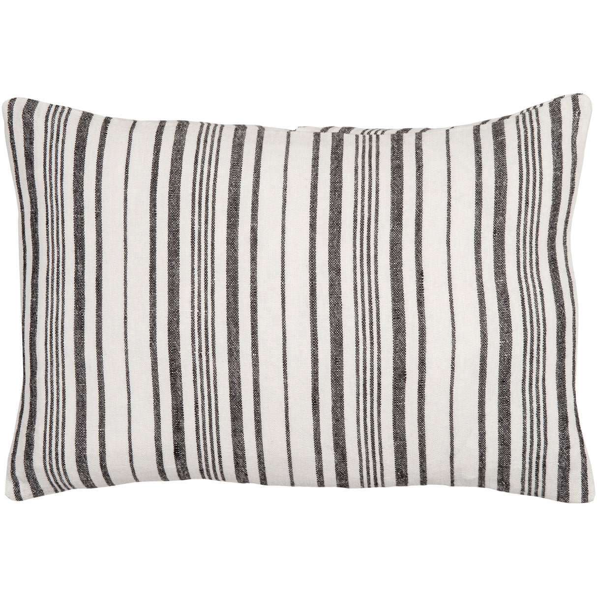 Ibrar Multi-Stripe Linen & Button Throw Pillow