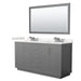 Icon 66-inch Double Vanity, Quartz Top, 58-inch Mirror