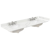 Icon 66-inch Double Vanity, Quartz Top, 58-inch Mirror