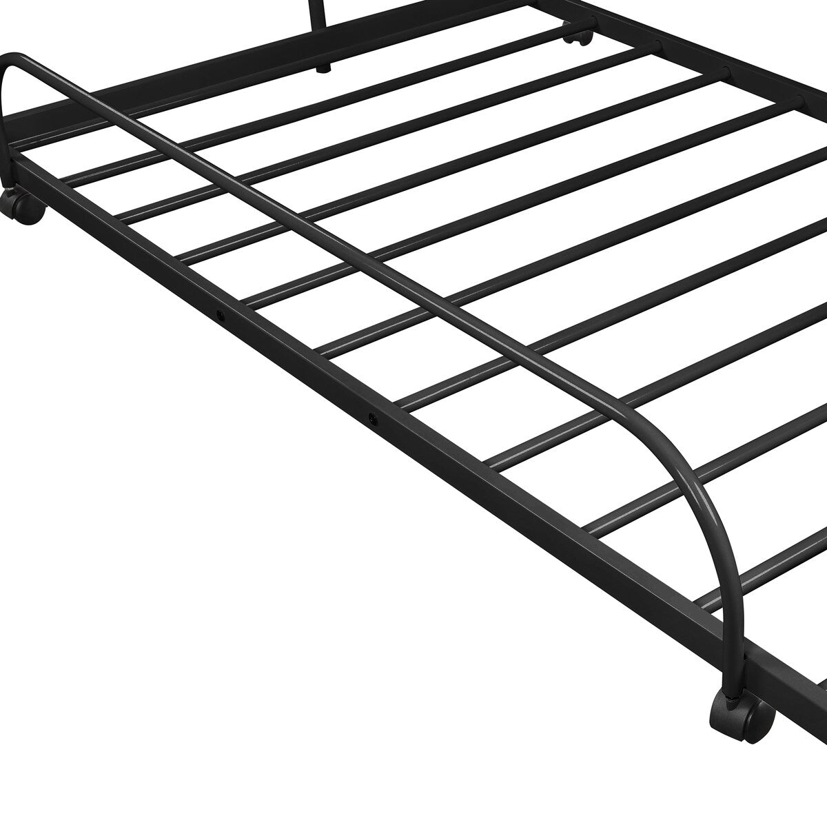 Ideal for Sleepovers: Twin Size Metal Daybed with Trundle - Sturdy Frame