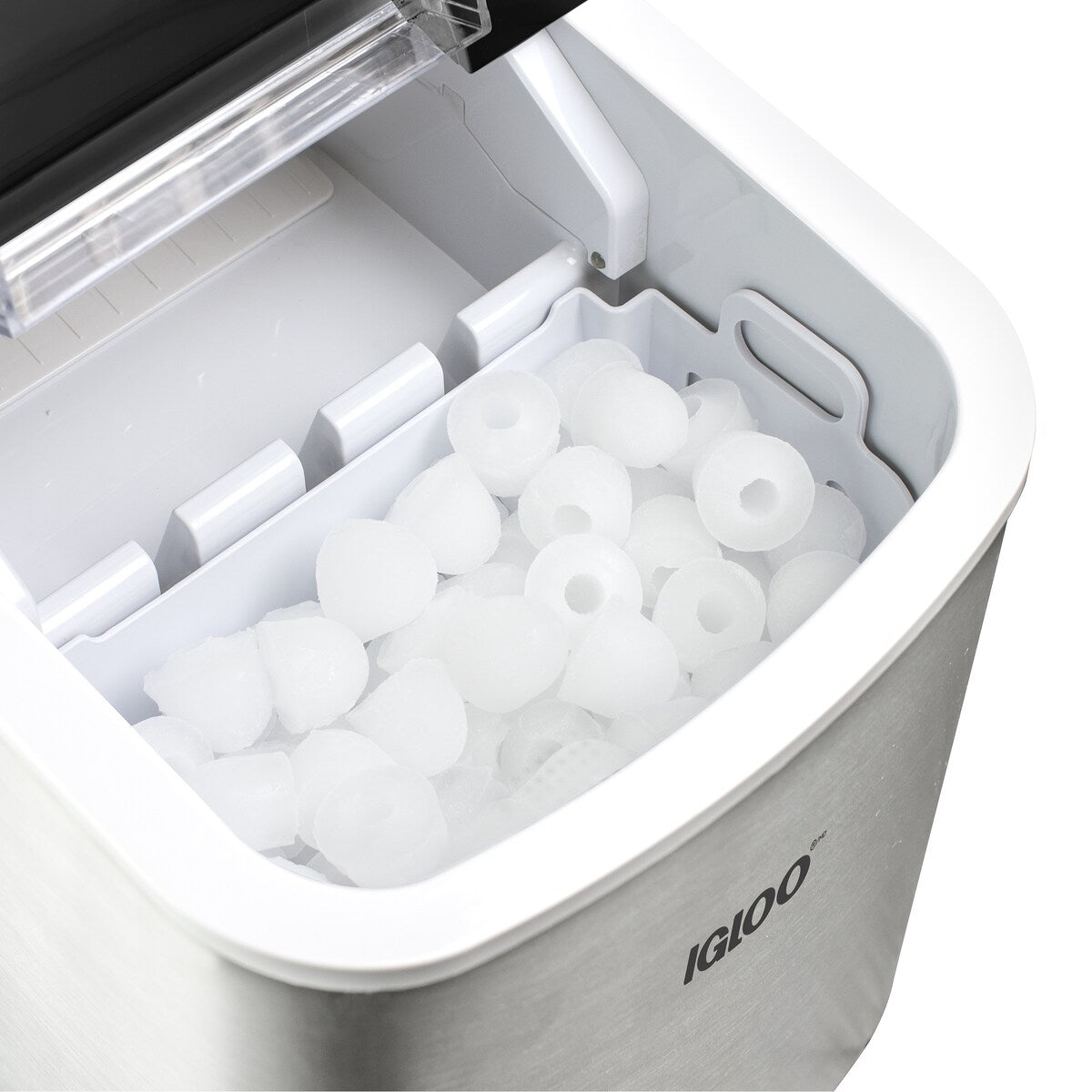 Igloo ICEB26HNSS 26-Pound Automatic Self-Cleaning Portable Countertop Ice Maker Machine With Handle, Stainless Steel