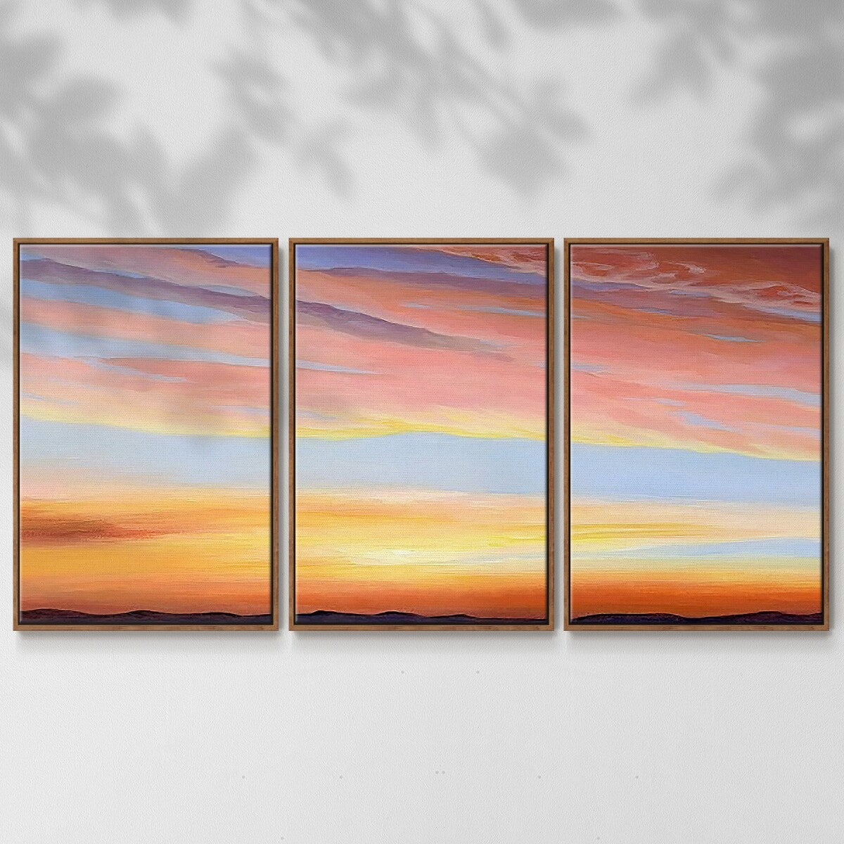 Ignited Dusk III - Multi Piece Framed Canvas