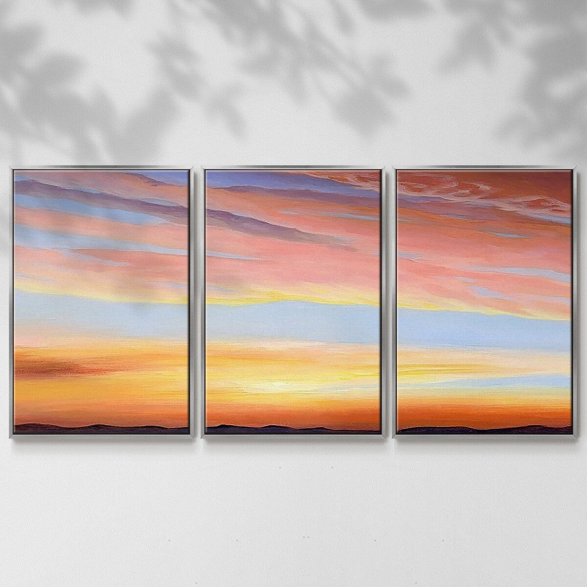 Ignited Dusk III - Multi Piece Framed Canvas