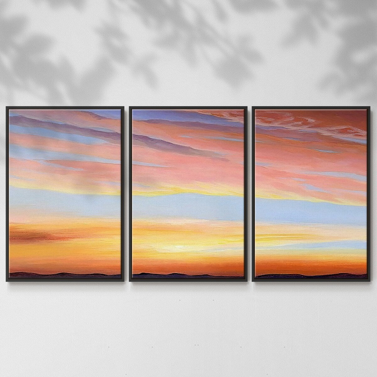 Ignited Dusk III - Multi Piece Framed Canvas