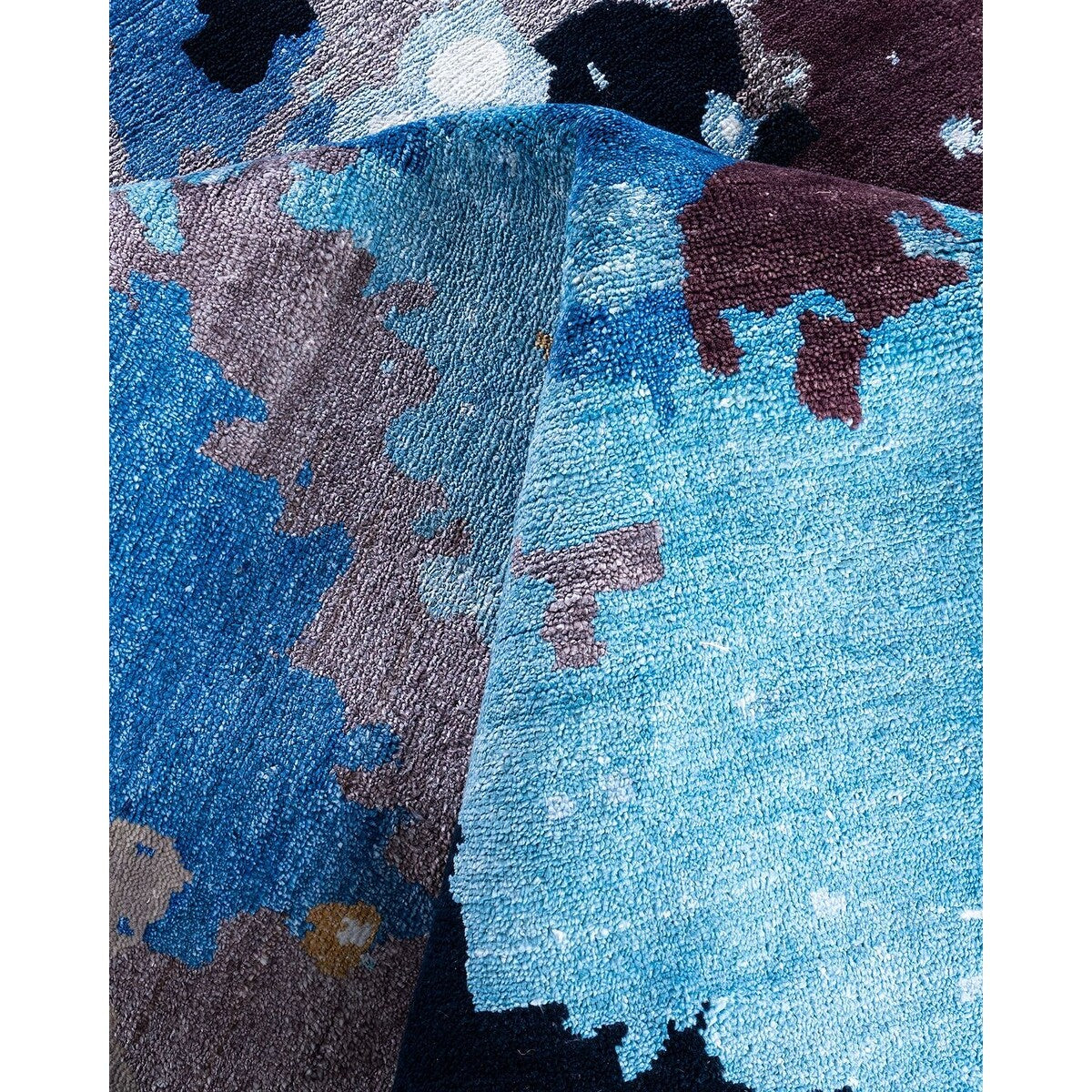Ikat One-of-a-Kind Hand-Knotted Area Rug - Black, 8' 2" x 10' 4" - 8' 2" x 10' 4"