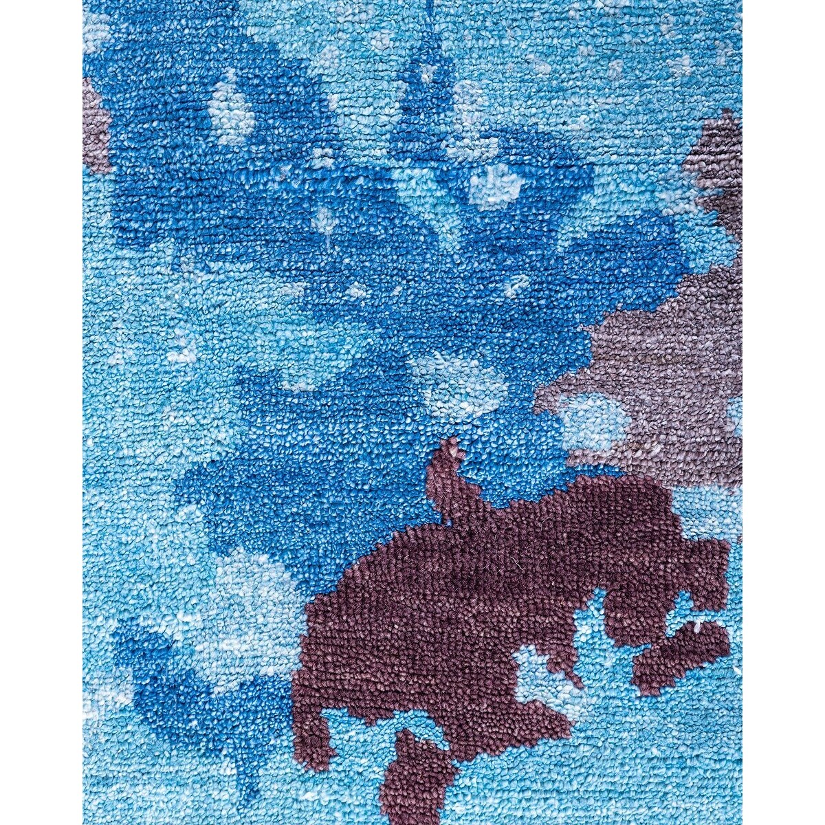 Ikat One-of-a-Kind Hand-Knotted Area Rug - Black, 8' 2" x 10' 4" - 8' 2" x 10' 4"