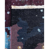 Ikat One-of-a-Kind Hand-Knotted Area Rug - Black, 8' 2" x 10' 4" - 8' 2" x 10' 4"