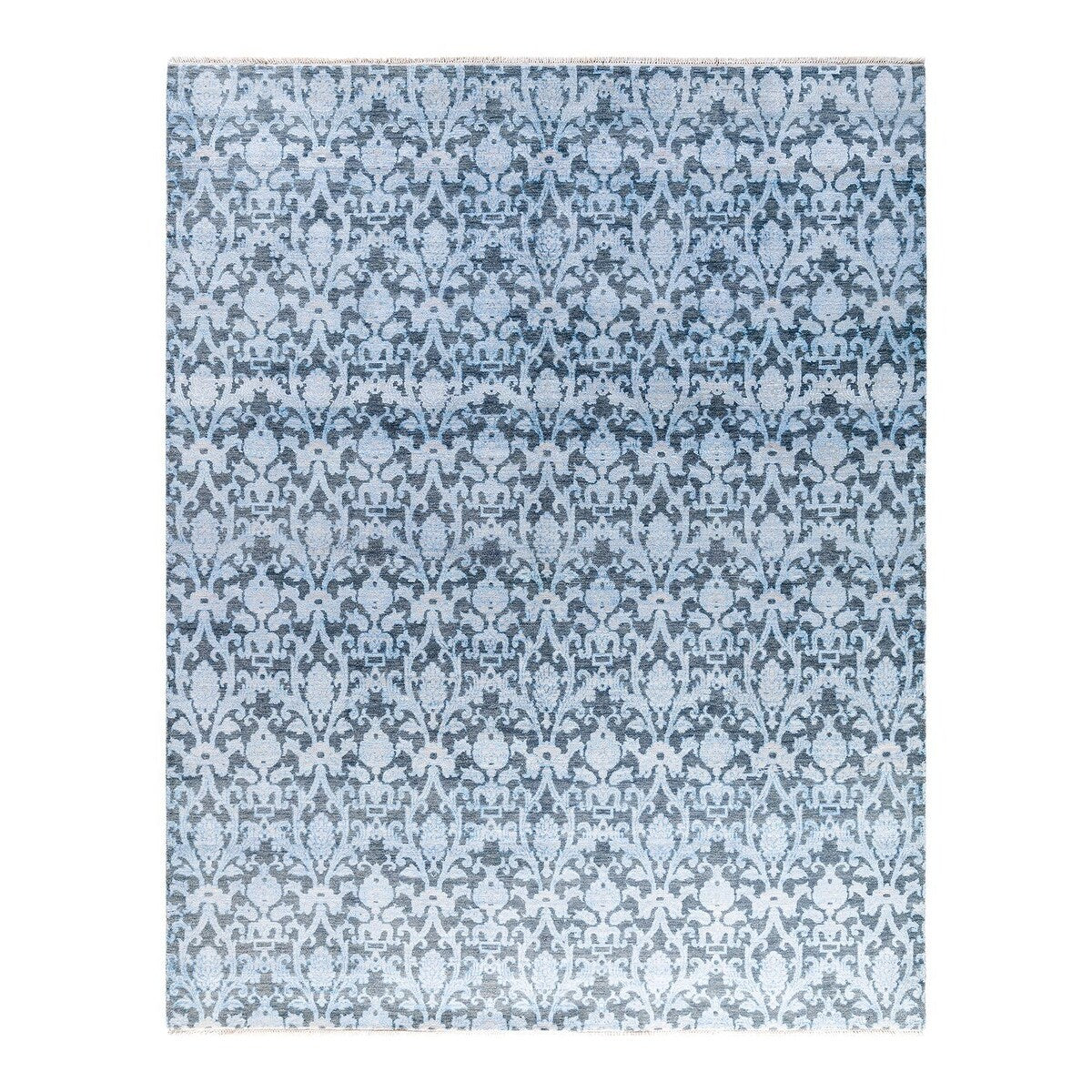 Ikat One-of-a-Kind Hand-Knotted Area Rug - Brown, 8' 1" x 10' 5" - 8' 1" x 10' 5"
