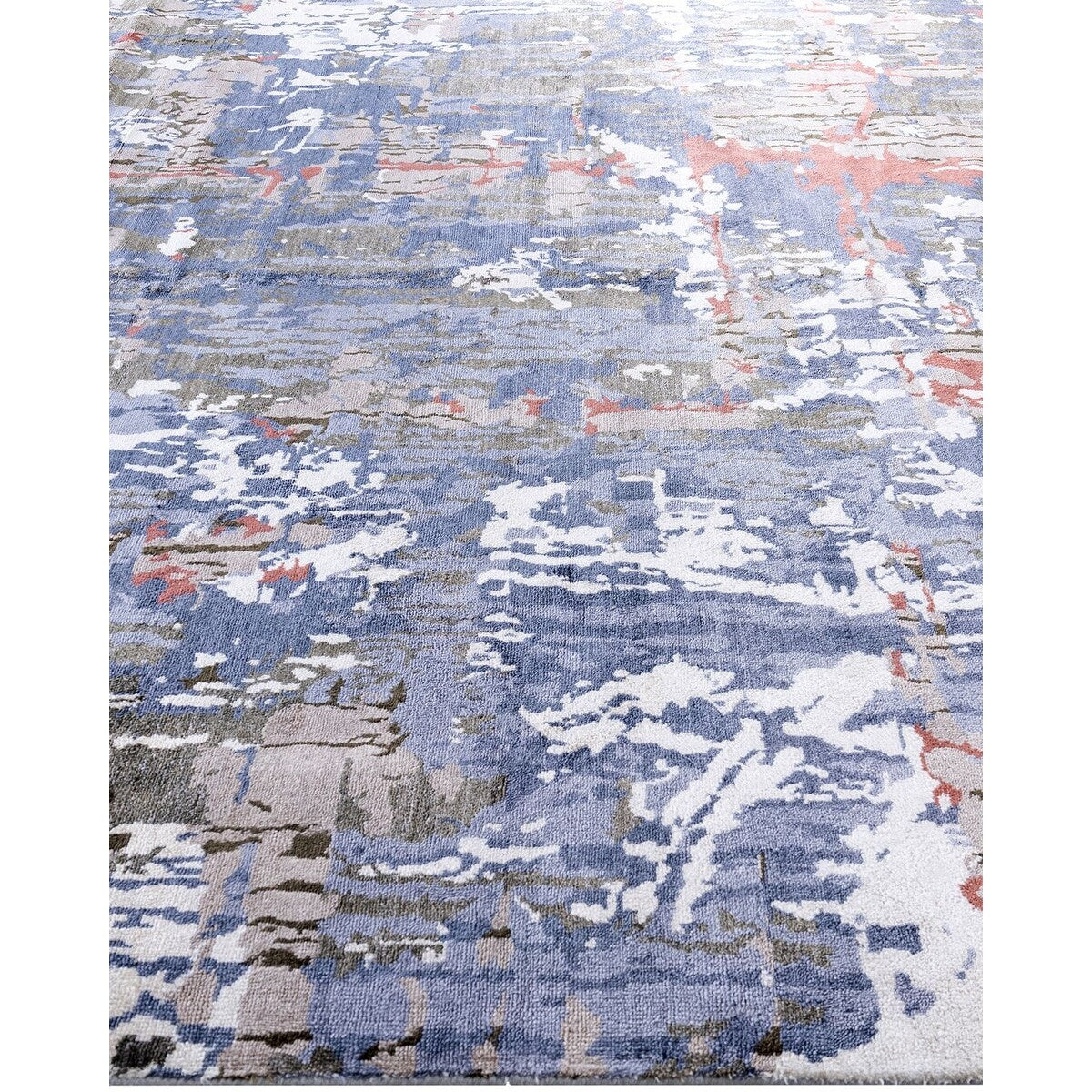 Ikat One-of-a-Kind Hand-Knotted Area Rug - Gray, 8' 2" x 10' 2" - 8' 2" x 10' 2"