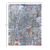 Ikat One-of-a-Kind Hand-Knotted Area Rug - Gray, 8' 2" x 10' 2" - 8' 2" x 10' 2"