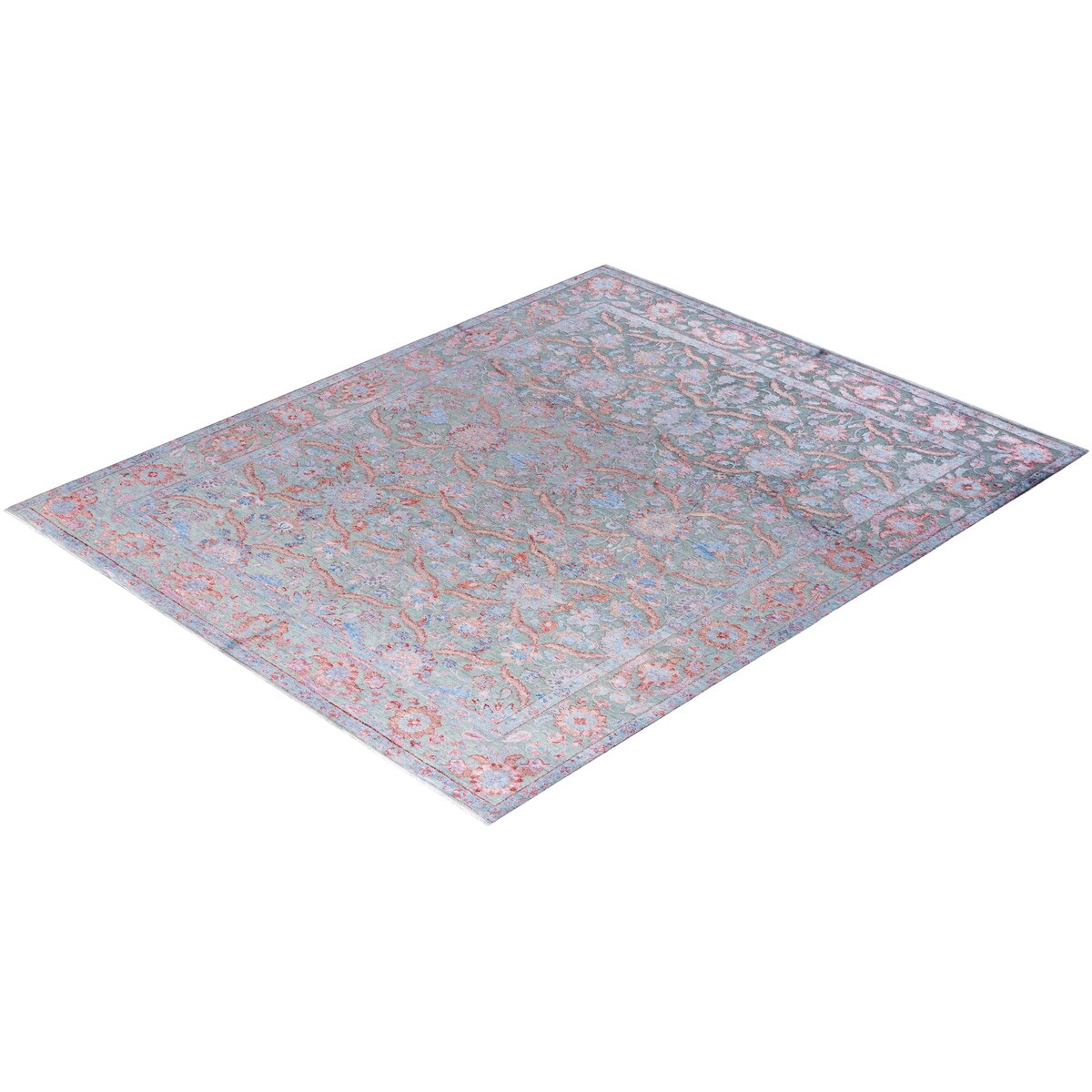 Ikat One-of-a-Kind Hand-Knotted Area Rug - Gray, 8' 3" x 10' 3" - 8' 3" x 10' 3"