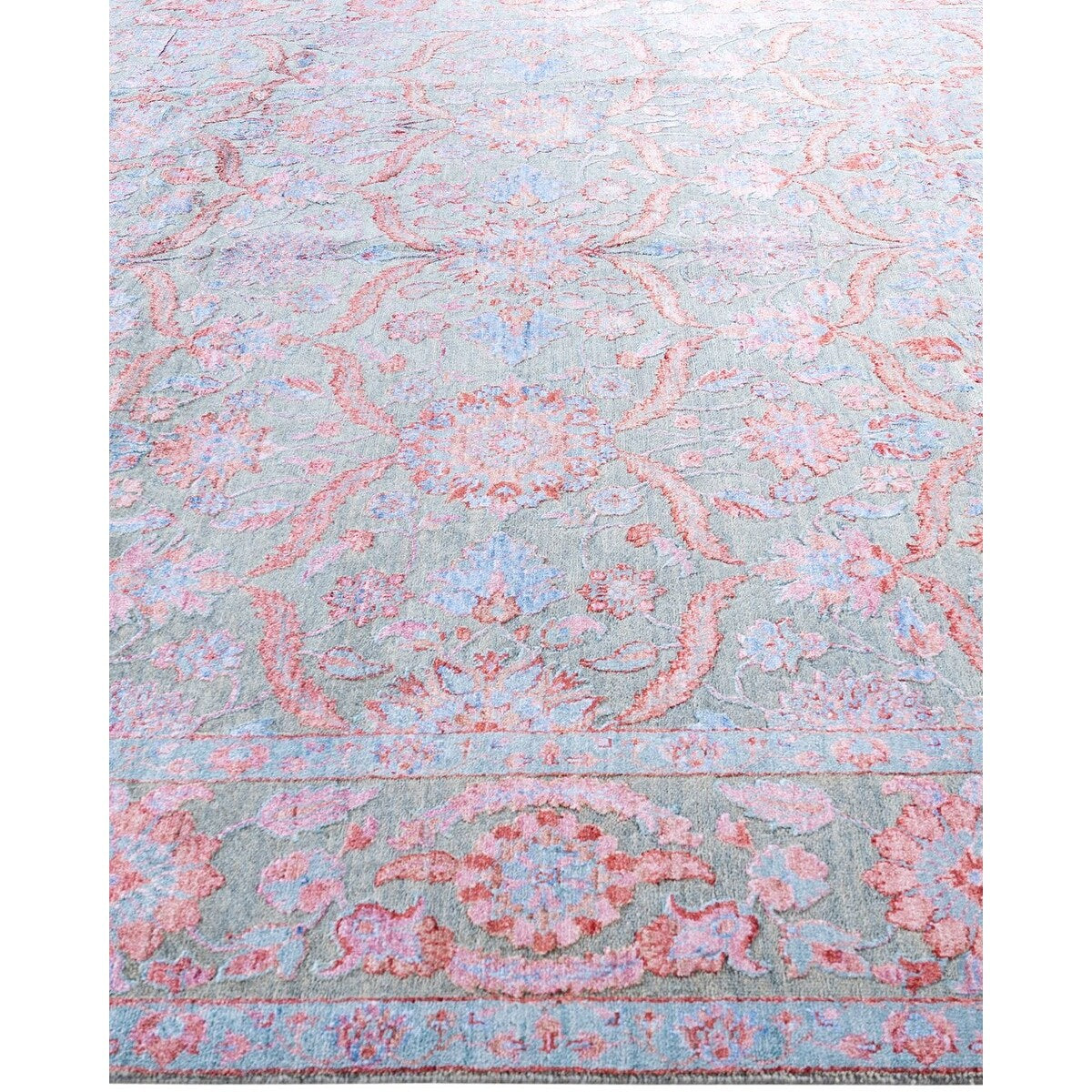 Ikat One-of-a-Kind Hand-Knotted Area Rug - Gray, 8' 3" x 10' 3" - 8' 3" x 10' 3"