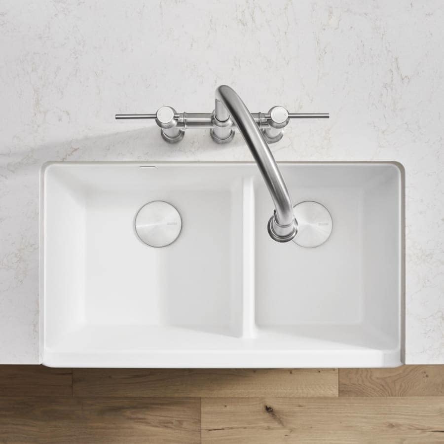 Ikon 33" Farmhouse Double Basin SILGRANIT Kitchen Sink