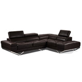 Iliana Leather Contemporary With Wireless Bluetooth Speaker Sectional Sofa Set