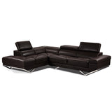 Iliana Leather Contemporary With Wireless Bluetooth Speaker Sectional Sofa Set