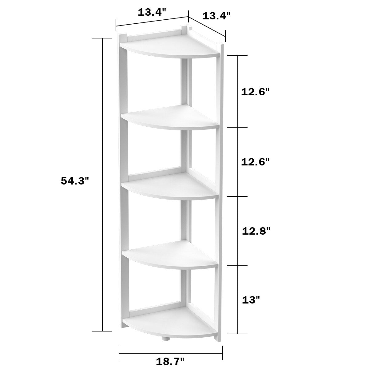 Corner Bookshelves Bookcase Shelves Storage Rack Bookshelf