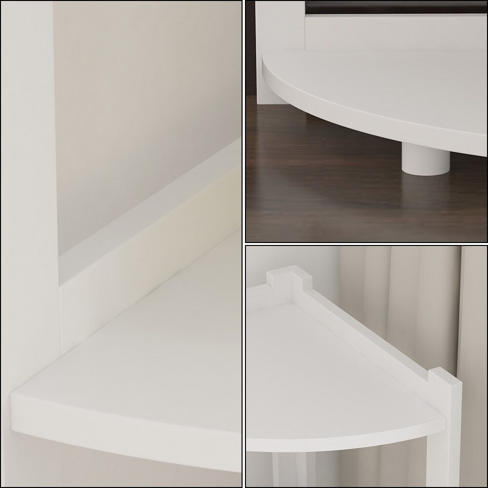 Corner Bookshelves Bookcase Shelves Storage Rack Bookshelf