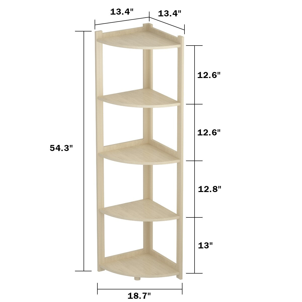 Corner Bookshelves Bookcase Shelves Storage Rack Bookshelf