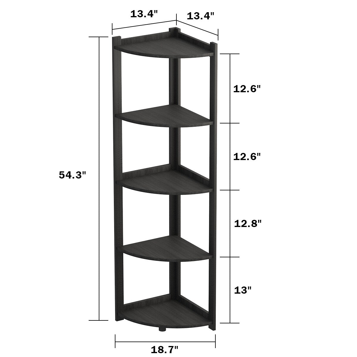 Corner Bookshelves Bookcase Shelves Storage Rack Bookshelf