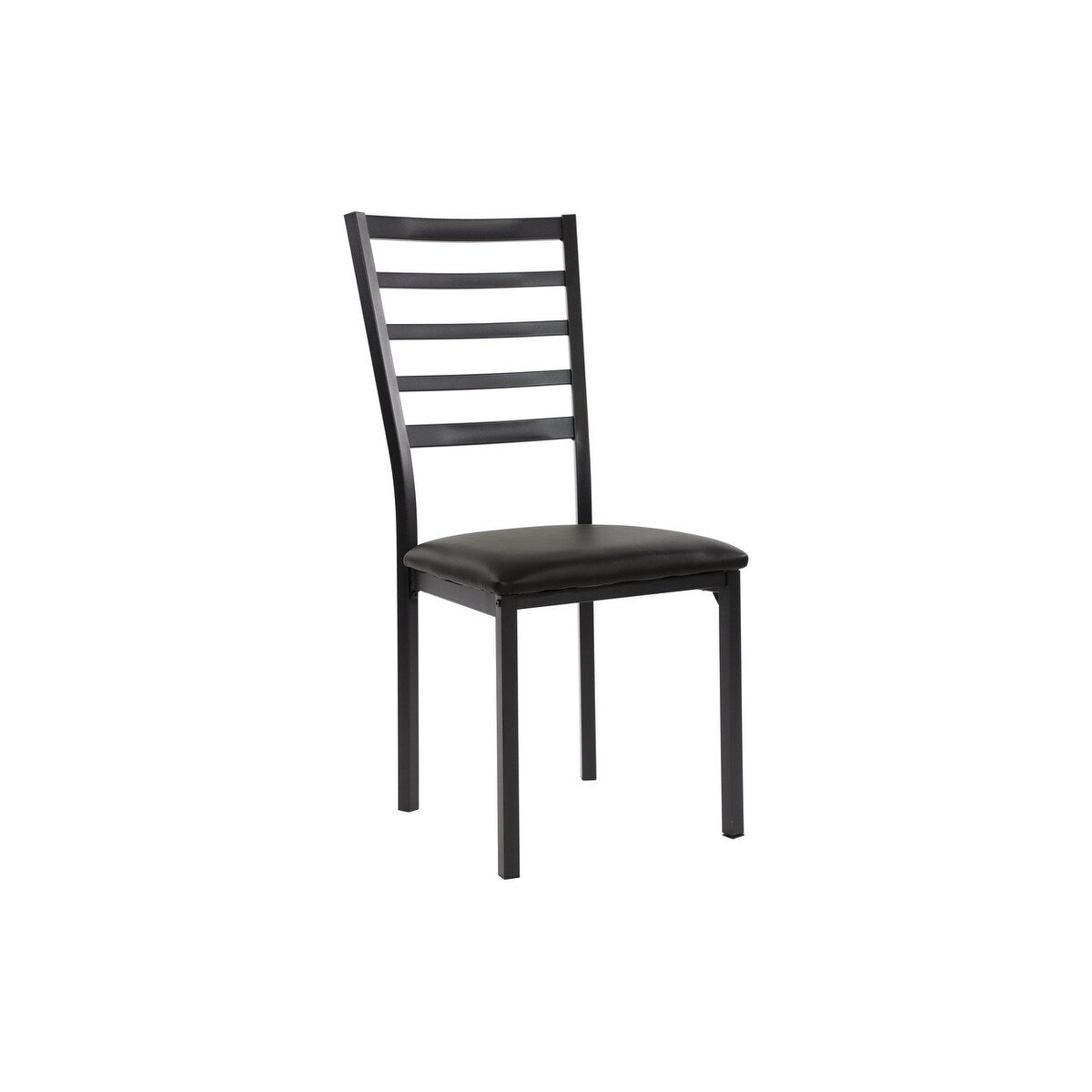 Ilka Black Faux Leather Faux Marble Dining Room Set