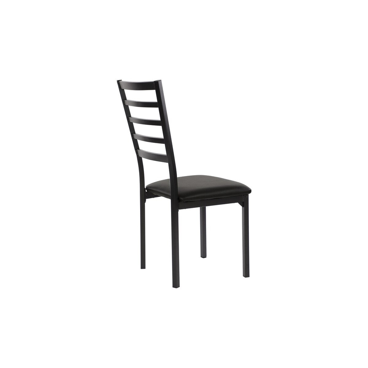 Ilka Black Faux Leather Faux Marble Dining Room Set