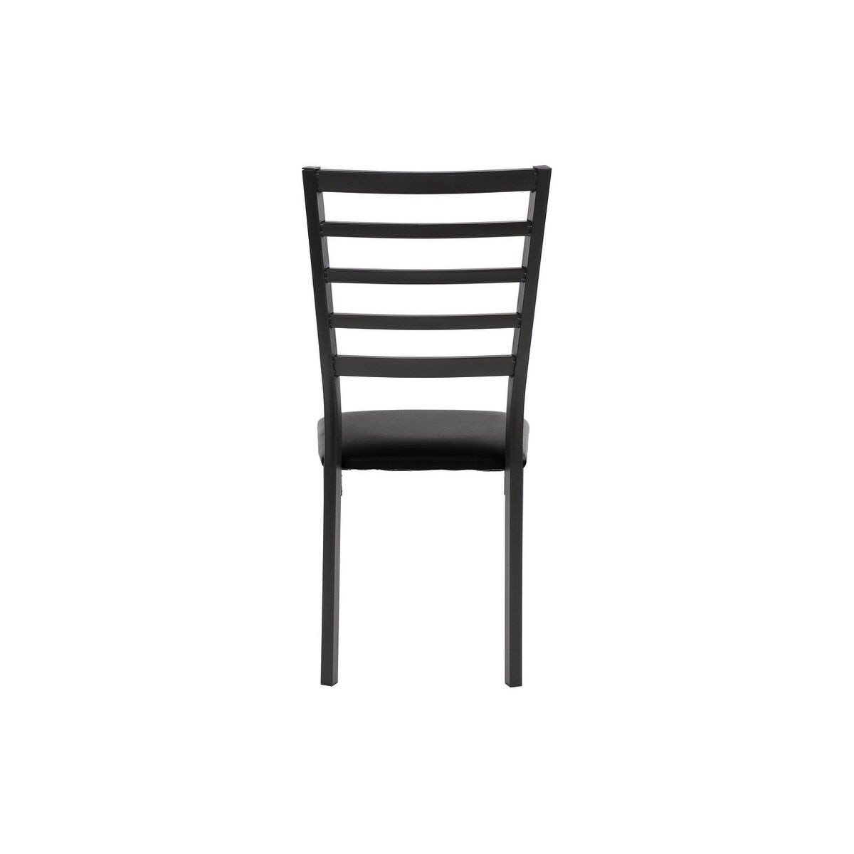 Ilka Black Faux Leather Faux Marble Dining Room Set