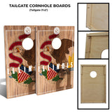 Illinois State Flag 2.0 Tailgate Cornhole Board Set (Includes 8 Bags) - N/A