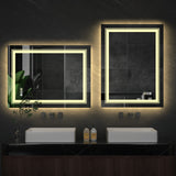 Illuminated Bathroom Mirror Anti-Fog Wall Mounted Dimmable Backlit