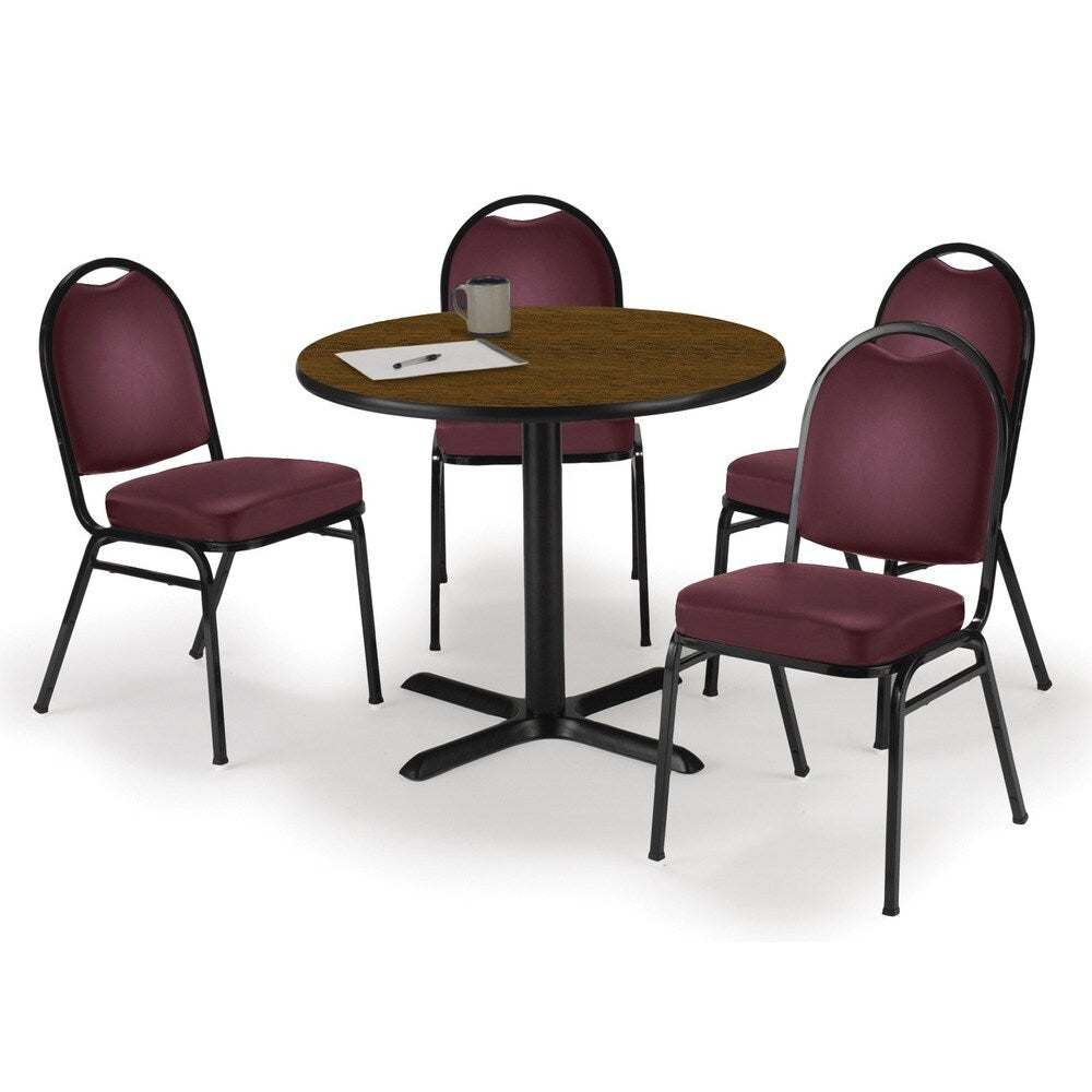 KFI IM520 Armless Stacking Chair Fabric Black Frame 2in Seat