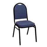 KFI IM520 Armless Stacking Chair Fabric Black Frame 2in Seat