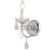 Imperial 1 Light Clear Crystal Chrome Sconce - 4.75'' W x 13.5'' H x 7'' D