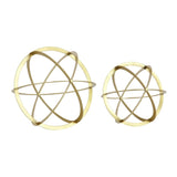 Benzara Golden Metal Impressive Decor (Set of 2)