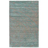 Imprint Handmade Abstract Gray/ Teal Area Rug (8' X 10') - 7'10" x 9'10"