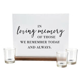 In Loving Memory Sign With Votive Candle Holders, Home Decor, 4 Pieces