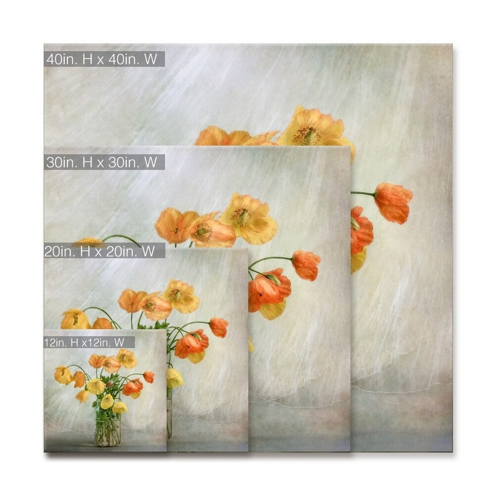 In the Window' Floral Wrapped Canvas Wall Art