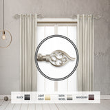 InStyleDesign Circuit 1" Side Curtain Rod 12-20 inch long (Set of 2) - 12 to 20 inches