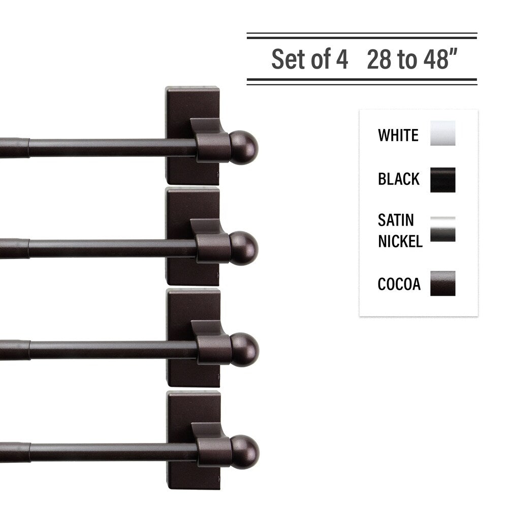 InStyleDesign Magnetic Curtain Rod 28-48 inch ( Set of 4 )