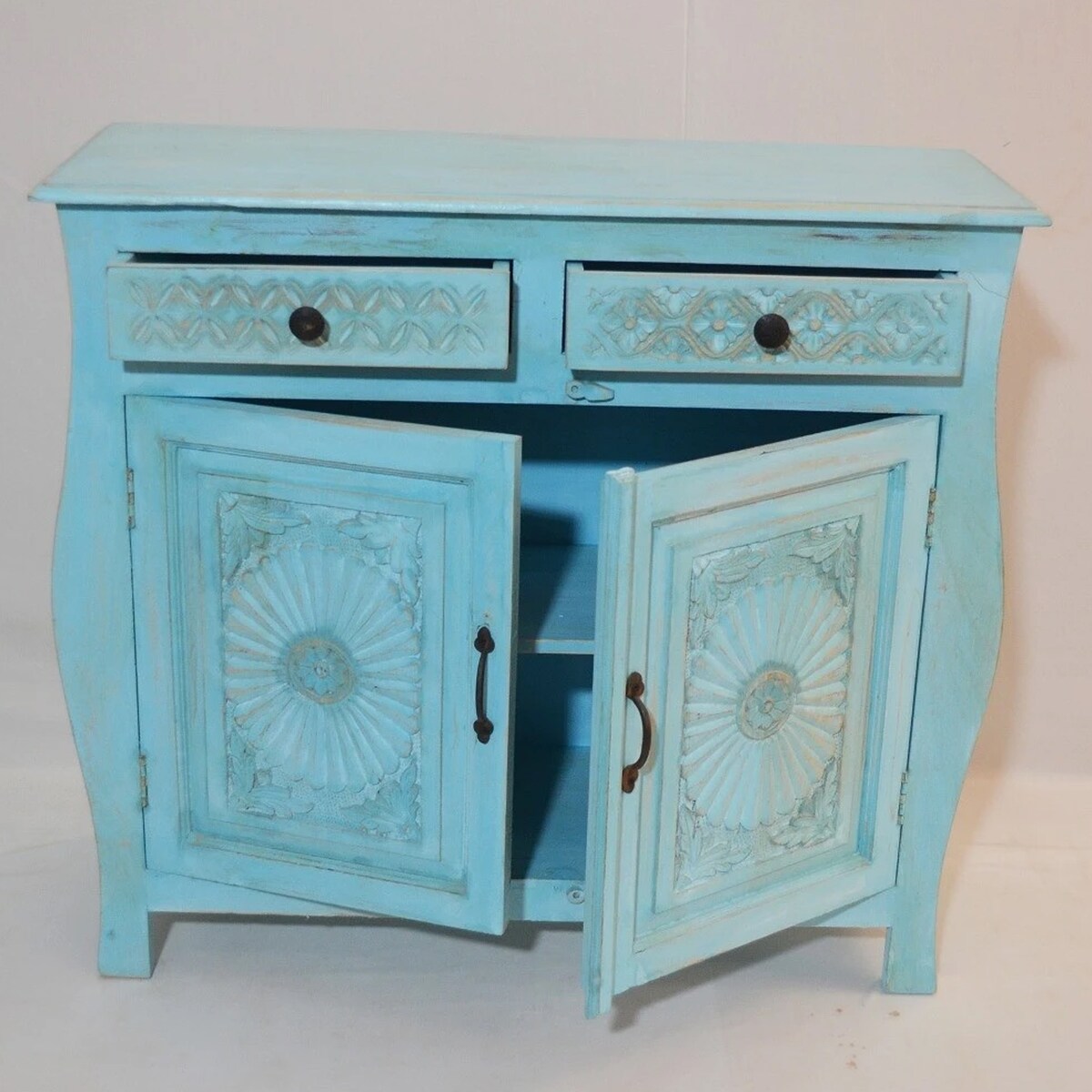Indian Colonial Style Carved Sideboard